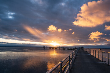 Obraz premium Sunset on Green Island in Queensland