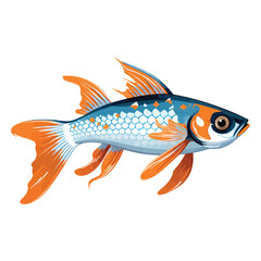 Fototapeta premium Graceful Aquatic Art: A Stunning Illustration of Fish Endler's Livebearer