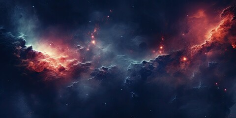desktop wallpaper  Colorful Cosmic Clouds and Starry Night Skies in a Captivating Nebula Generative AI Digital Illustration