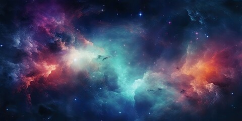 desktop wallpaper   Exploring the Mysteries of Deep Space Nebulae - A Captivating Journey into the Cosmos with Star Clusters Generative AI Digital Illustration