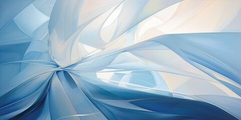Sailing on a Blue Background - Wind's Embrace - Billowing White Sails & Glistening Sun Path   Generative AI Digital Illustration