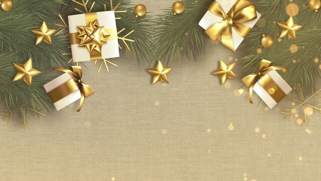 Background for Christmas and New Year Greeting Card. The video of this image is in my portfolio.		