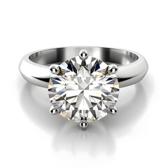 AI Generated Image of a photo realistic platinum diamond ring
