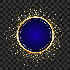 Vector transparent golden glitter background