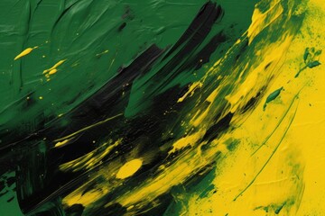 Modern Abstract Background - Black and Yellow Strokes Design Generative AI