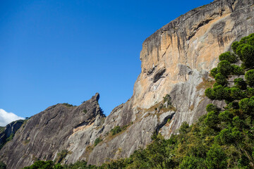 huge Pedra do Bau rock formation, in Sao Bento do Sapucai, Sao Paulo state, Brazil