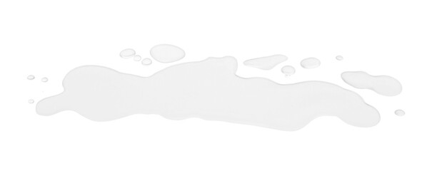Puddle of pure water on white background