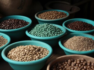 Fototapeta premium Discover Asafaw: The World's Largest Producer of Arabica Coffee Beans Generative AI