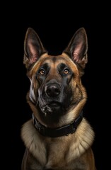 Obraz premium Belgian Shepherd Police Dog: A Powerful, Dutiful Protector Generative AI