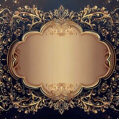 Gold foil frame with floral accents