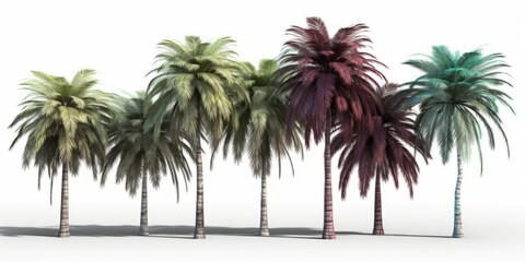 Tropical Paradise: White Background Palm Tree Images for Your Home Decor Generative AI