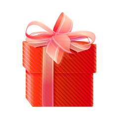 Vector 3d color giftbox present gift boxes icon closed set realisti