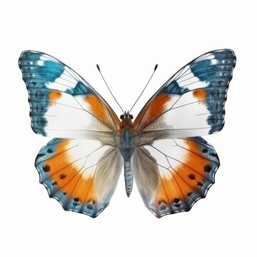 Butterfly Beauty: White Background Stock Photo for Designers & Creatives Generative AI