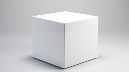 A white square object on a gray background