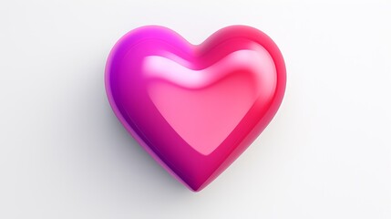 Obraz premium A pink and purple heart on a white background