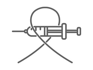 inject with ribbon icon design