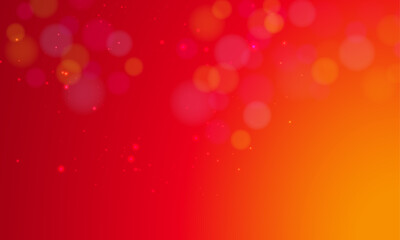 Vector red background with glowing sparkle bokeh