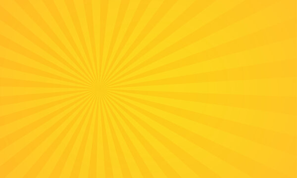 Vector yellow sunburst background design.