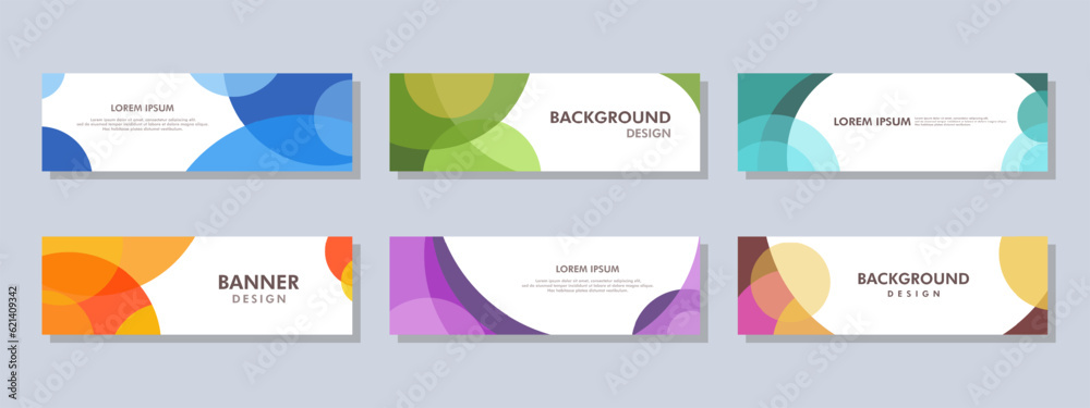 Wall mural abstract banner design. vector shaped background. modern graphic template banner pattern for social 