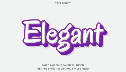 Elegant text effect in 3d style. Text emblem for advertising, branding, business logo