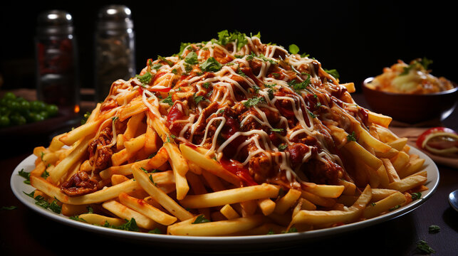 beef and chips HD 8K wallpaper Stock Photographic Image