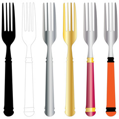 variations of a fork in vector