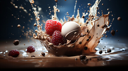 chocolate cream  HD 8K wallpaper Stock Photographic Image