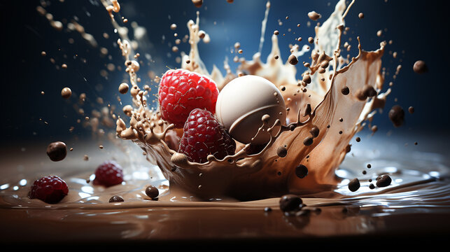 chocolate cream  HD 8K wallpaper Stock Photographic Image
