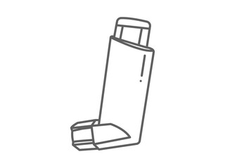 icon symbol for asthma, inhaler line art symbol