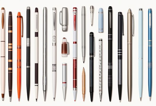 Collection of various pens pencils mechanical pencil