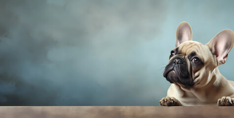 French bulldog background. - obrazy, fototapety, plakaty