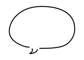 シンプルなペンの手書き吹き出し_黒