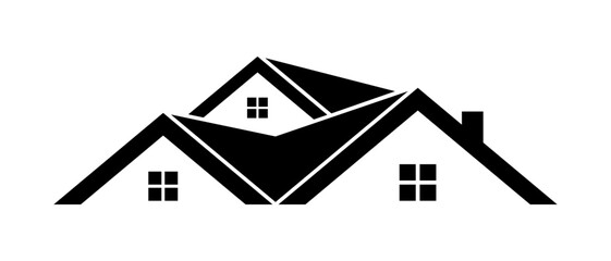 House roof logo - obrazy, fototapety, plakaty