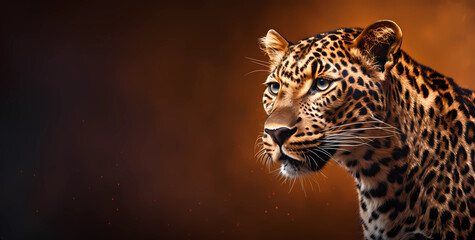 Naklejka na ściany i meble Leopard big cat background.