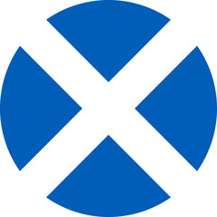 scotland flag icon flat design in circle shape