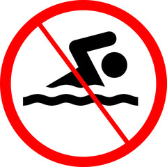 no swimming sign