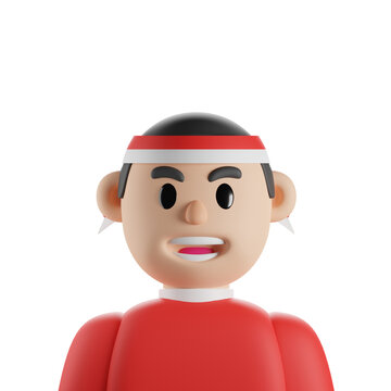 INDONESIAN BOY INDEPENDENCE DAY 3D RENDER