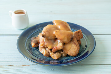 grilled bananas with coconut caramel sauce