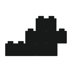 Building block icon vector