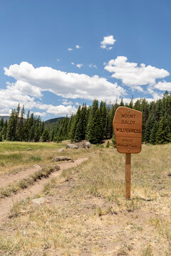 signpost in the mountains, mt baldy trail