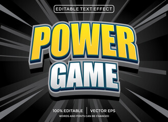  power game 3D editable text effect