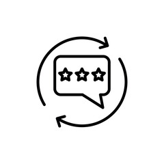 Feedback icon design with white background stock illustration