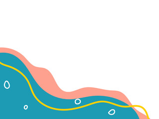 colorful corner blob fluid design