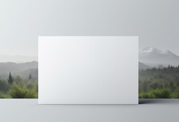 Blank A4 photorealistic landscape brochure mockup