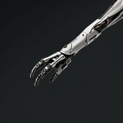 Robotic Arm Mechanical 3D Science Fiction Sci-fi Hand Assist Task Droid Metal Science Technology Industrial Manufacturing Assembly Joint Articulation Automated Steel Forearm Wrist