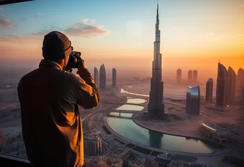 Fototapete Burj Khalifa Capturing the Majestic Sunrise at Burj Khalifa