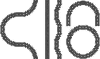 Foto op Plexiglas 道路の交通イラストによる素材セット © DragonTiger8