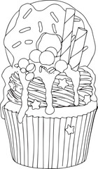 fancy cupcakes vector