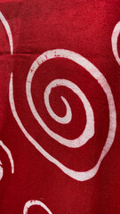 Motif and texture of red fabric
