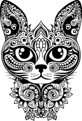 Cat Mandala SVG bundle, cat silhouette svg, cat svg, cat face svg, cat mom svg, peeking cat svg, cat quotes svg, black cat svg